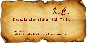 Krautschneider Célia névjegykártya
